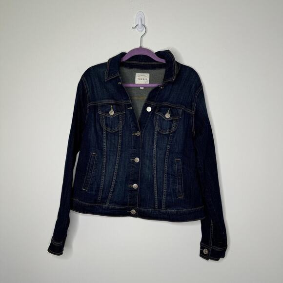 Torrid Denim Blue Jean Jacket 2 - Picture 1 of 6